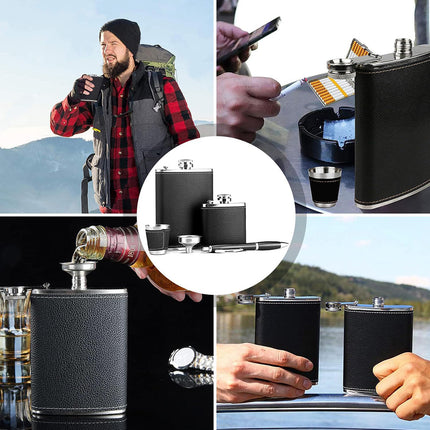 Wine Pot Stainless Steel Portable Flat Bottle Outdoor Small Flask For Travel