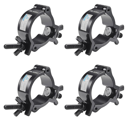 4PCS Stage Lighting Clamp Hook Aluminium Black 2Inch for Truss DJ Light