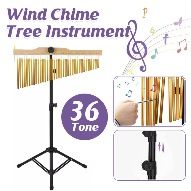 36 Note Wind Chime Musical Instrument Outdoor Home Decor Clear Sound Durable
