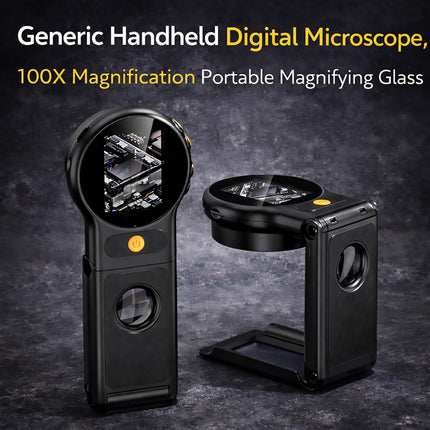 Universal Handheld Digital 100X Magnifier Portable Magnifying Glass Auto Focus