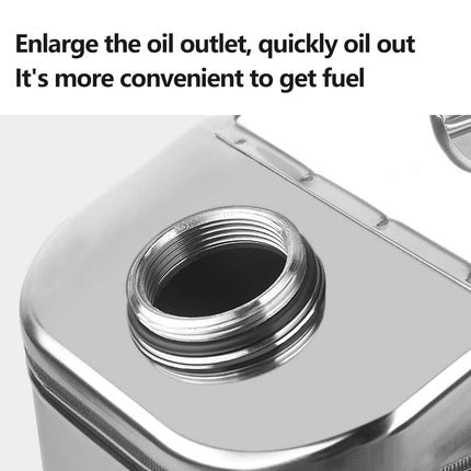 Stainless Steel Fuel Oil Drum Tank Silver 20L Diesel Gasoline Storage Container