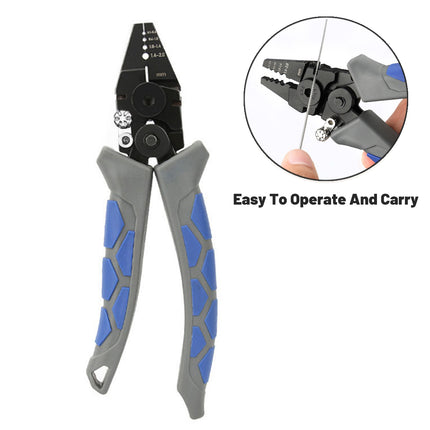 Crimping Fishing Pliers Steel Wire Cutting Scissors Kit Fishing Crimper Pliers
