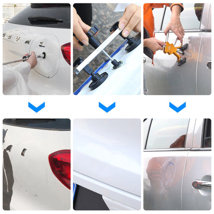 Car Dent Puller Kit Paintless Dent Repair Tool with Glue Gun Slide Hammer Tabs