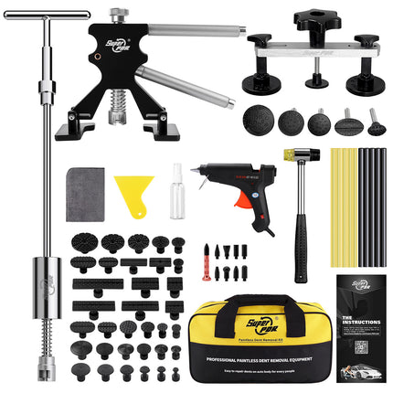 Car Dent Puller Kit Paintless Dent Repair Tool with Glue Gun Slide Hammer Tabs