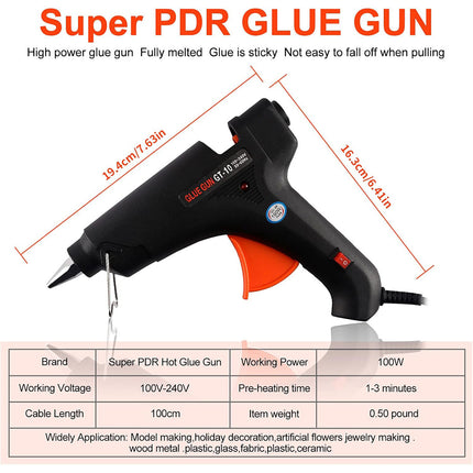 Car Dent Puller Kit Paintless Dent Repair Tool with Glue Gun Slide Hammer Tabs
