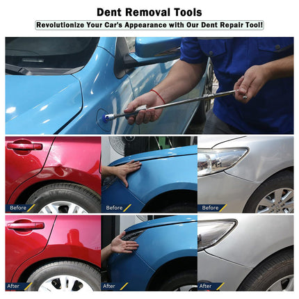 Car Dent Puller Kit Paintless Dent Repair Tool with Glue Gun Slide Hammer Tabs