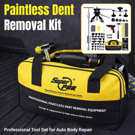 Car Dent Puller Kit Paintless Dent Repair Tool with Glue Gun Slide Hammer Tabs