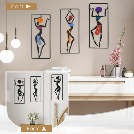 3PCS Iron Wall Decorative Paintingt Hanging Decor for Home Living Room Bedroom