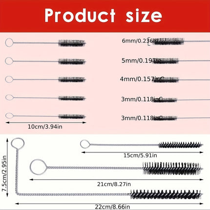 Airbrush Cleaning Brush Set Nozzle Tube Pipe Cleaner Kit For Nylon Brush Tools