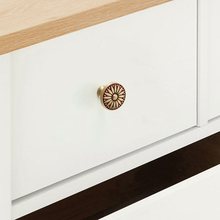 Cabinet Door Handle Round Single Hole Drawer Pull Cabinet Pattern for Furniture