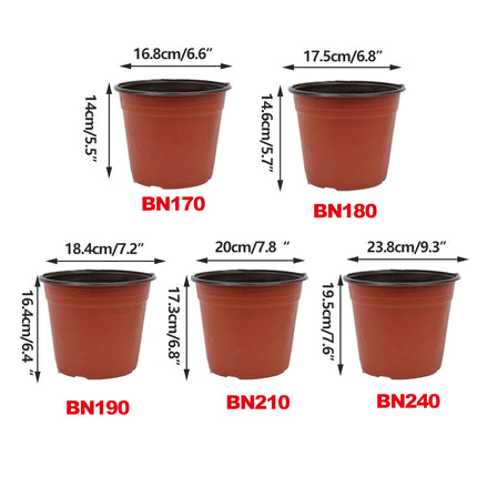 20Pcs Plastic Plant Pots Nursery Garden Seedling Flower Growing Containers