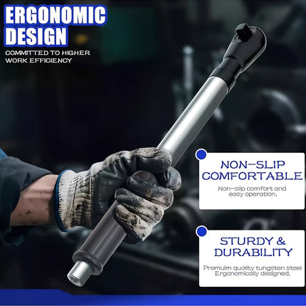 1/2 Inch 2 in 1 Multi Function Extended Ratchet Wrench Long Handle Garage Tool