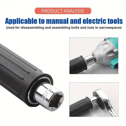 1/2 Inch 2 in 1 Multi Function Extended Ratchet Wrench Long Handle Garage Tool