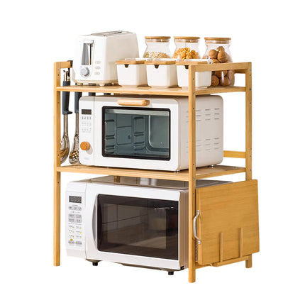 Expandable Microwave Oven Rack Shelf Adjustable Width Height Sturdy Durable