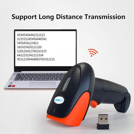 Wireless Barcode Scanner 2D QR Code Handheld Scanning Gun Supermarket Warehouse
