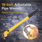 18 Inch Adjustable Pipe Wrench with 2 Springs Industrial Steel Jaw Pipe Tool