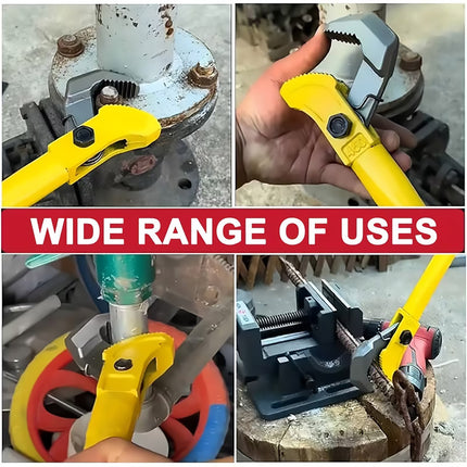18 Inch Adjustable Pipe Wrench with 2 Springs Industrial Steel Jaw Pipe Tool