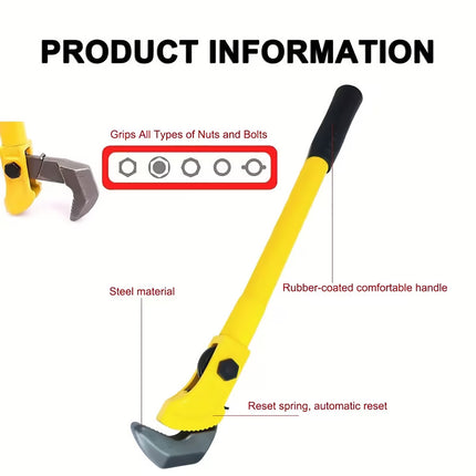 18 Inch Adjustable Pipe Wrench with 2 Springs Industrial Steel Jaw Pipe Tool
