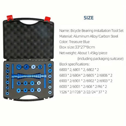 Bicycle Axle Bearing Installation Tool Kit Hub Press Maintenance Bike Hub Tools
