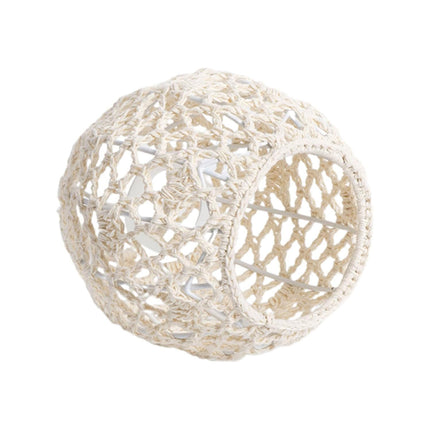 Paper Rope Pendant Light New Chinese Style Rattan-Like Lampshade Lamp 15x15cm