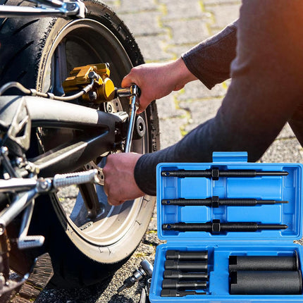 12Pcs Motorcycle Inner Bearing Puller Tool Kit Hub Steering Removal Bike Tools