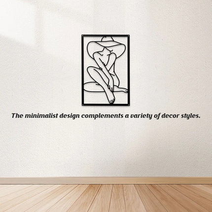 Women Line Art Iron Wall Hanging Decor for Home Aesthetic Easy Installation