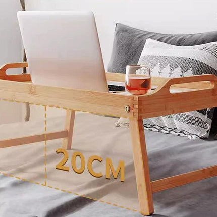 Small Folding Bed Table Portable Laptop Desk Flat Storage Tray for Home Office