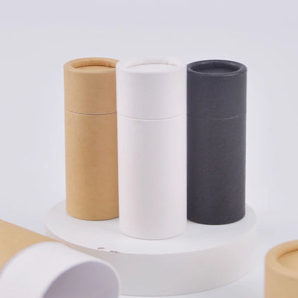 20PCS Kraft Paper Cylinder Gift Boxes Round Cardboard Tubes with Lids