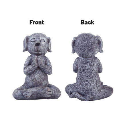 Meditation Dog Ornament Resin Peaceful Pose for Home Office Zen Spiritual Decor