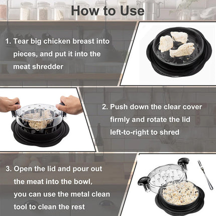 Manual Chicken Shredder Meat Separator Kitchen Tool Grinder for Pulled Meat Use