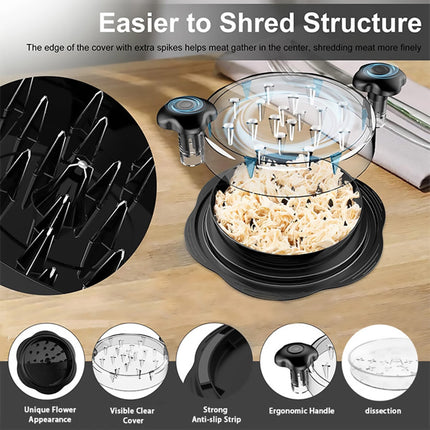 Manual Chicken Shredder Meat Separator Kitchen Tool Grinder for Pulled Meat Use