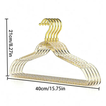 Clothes Hanger 10PCS Transparent Acrylic 40cm Clear Non Slip Drying Rack Closet