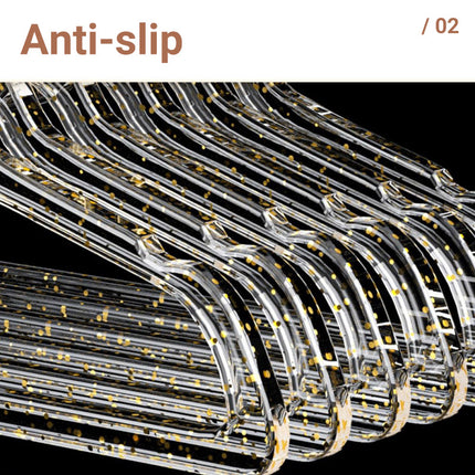 Clothes Hanger 10PCS Transparent Acrylic 40cm Clear Non Slip Drying Rack Closet