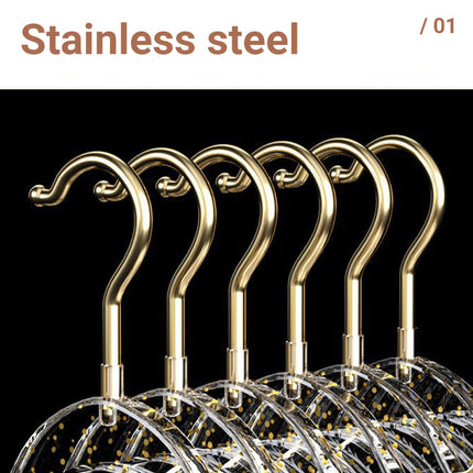 Clothes Hanger 10PCS Transparent Acrylic 40cm Clear Non Slip Drying Rack Closet