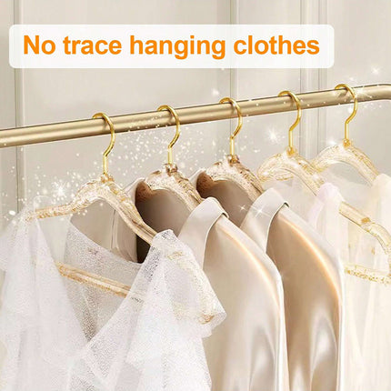 Clothes Hanger 10PCS Transparent Acrylic 40cm Clear Non Slip Drying Rack Closet