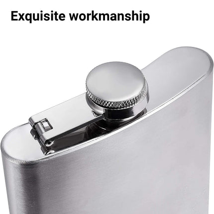 10/12oz Liquor Pocket Hip Flask Stainless Steel Whiskey Screw Cap Flagon Use