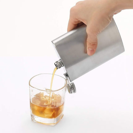 10/12oz Liquor Pocket Hip Flask Stainless Steel Whiskey Screw Cap Flagon Use