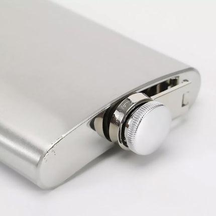 10/12oz Liquor Pocket Hip Flask Stainless Steel Whiskey Screw Cap Flagon Use