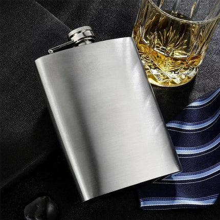 10/12oz Liquor Pocket Hip Flask Stainless Steel Whiskey Screw Cap Flagon Use