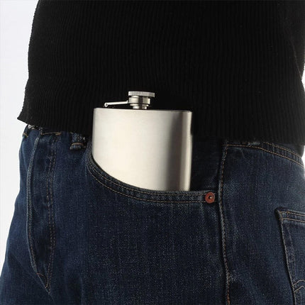 10/12oz Liquor Pocket Hip Flask Stainless Steel Whiskey Screw Cap Flagon Use