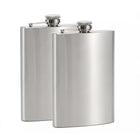 10/12oz Liquor Pocket Hip Flask Stainless Steel Whiskey Screw Cap Flagon Use