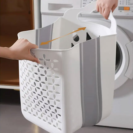 Household Foldable Dirty Clothes Basket Wall Mounted for Bathroom Storage