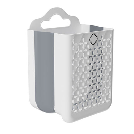 Household Foldable Dirty Clothes Basket Wall Mounted for Bathroom Storage