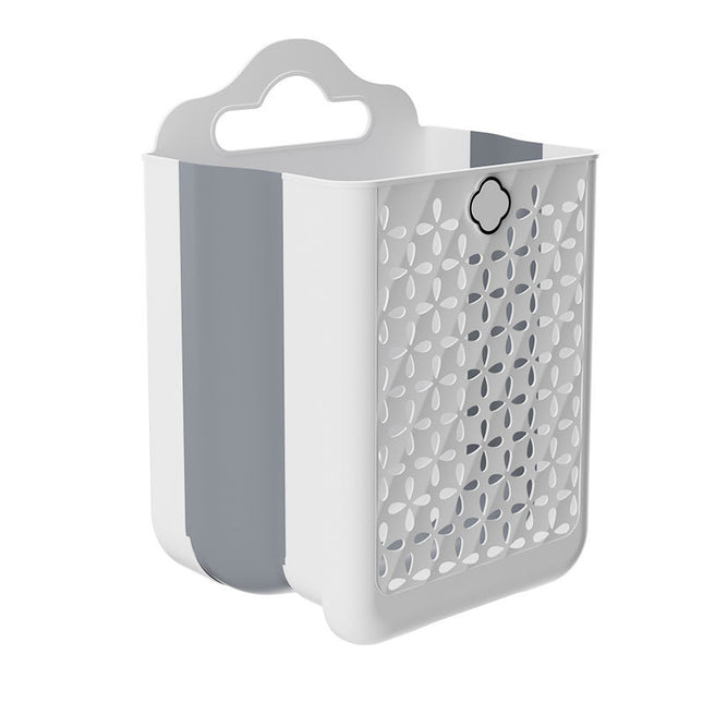 Household Foldable Dirty Clothes Basket Wall Mounted for Bathroom Storage