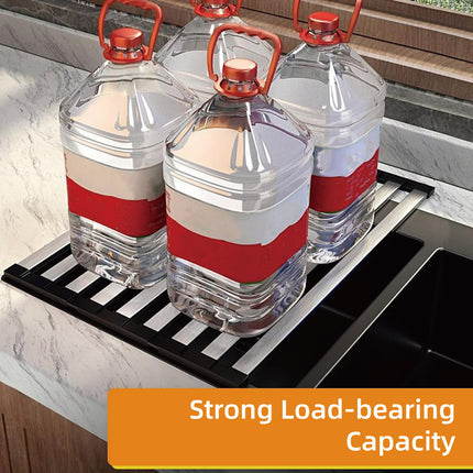 Kitchen Foldable Stainless Steel Dish Rack Drying Drainer Over Sink Drain Roll