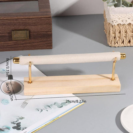 Simple Wooden Jewellery Organizer Rack Ring Display Stand for Rings Earrings