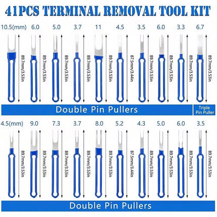 41PCS Wire Terminal Removal Tools Car Electrical Connector Pin Extractor Repair