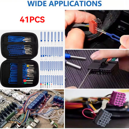 41PCS Wire Terminal Removal Tools Car Electrical Connector Pin Extractor Repair