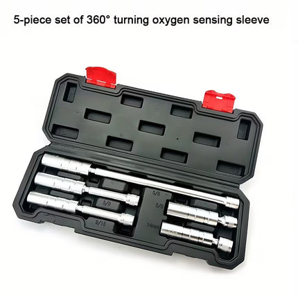 5Pcs Extended Spark Plug Socket Wrench Set 3/8In Drive Deep Swivel Socket Tool