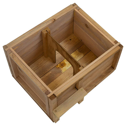 Outdoor Wooden Hedgehog House with Felt Roof - Garden Small Animal Shelter